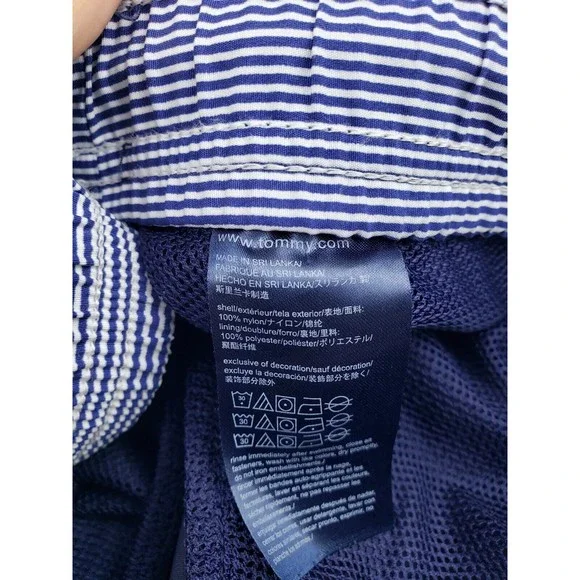 Tommy Hilfiger Mens Swim Trunks Size Large Color NavyBlue QuickDry Elastic Waist - Picture 4 of 8